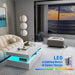 Illuminated White Gloss Coffee Table - Chic Centerpiece for Contemporary Living Rooms