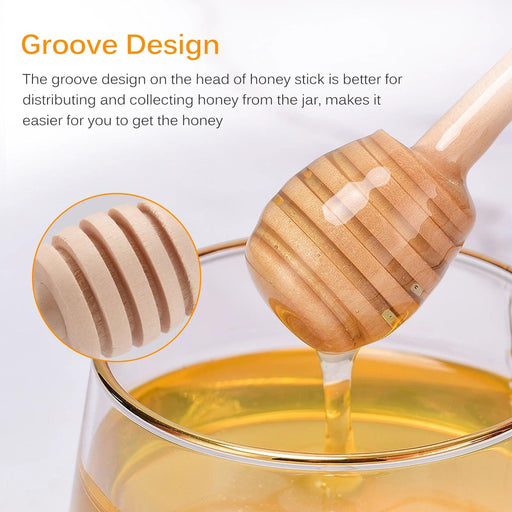 Artisan Wooden Honey Stirrer with Innovative Groove for Effortless Mixing