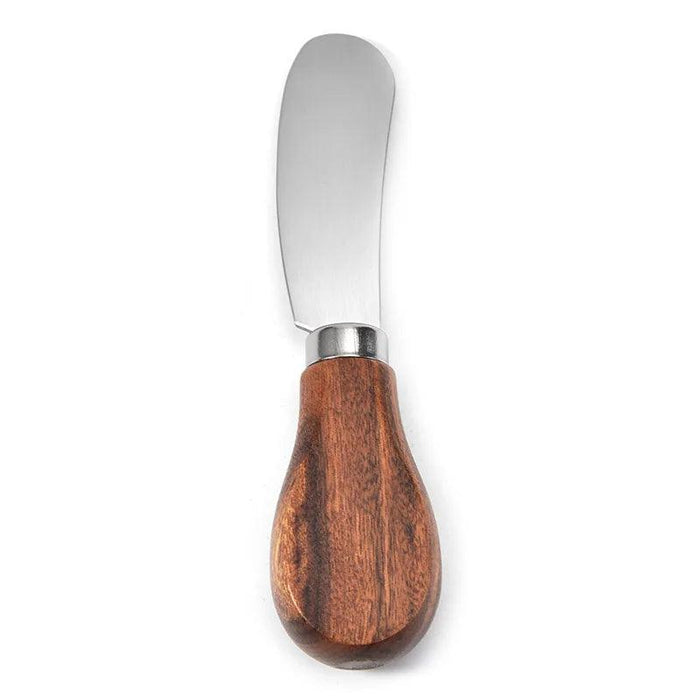 Elegant Acacia Wood Handled Stainless Steel Cheese Knife Set – Perfect for Charcuterie and Spreading Butter