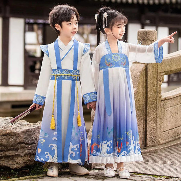 Heritage Unisex Hanfu Robe – Classic Chinese Scholar Kimono for All Ages