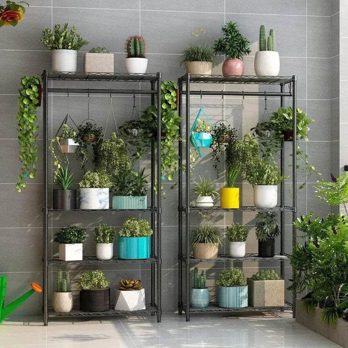 Customizable Plant Display Stand with Adjustable Hooks for Unique Plant Arrangements