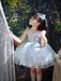 Elegant Spanish Lolita Princess Lace Bow Summer Party Dress for Girls