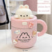 Adorable Kawaii Bear Insulated Stainless Steel Travel Mug with Straw for All Your Beverages