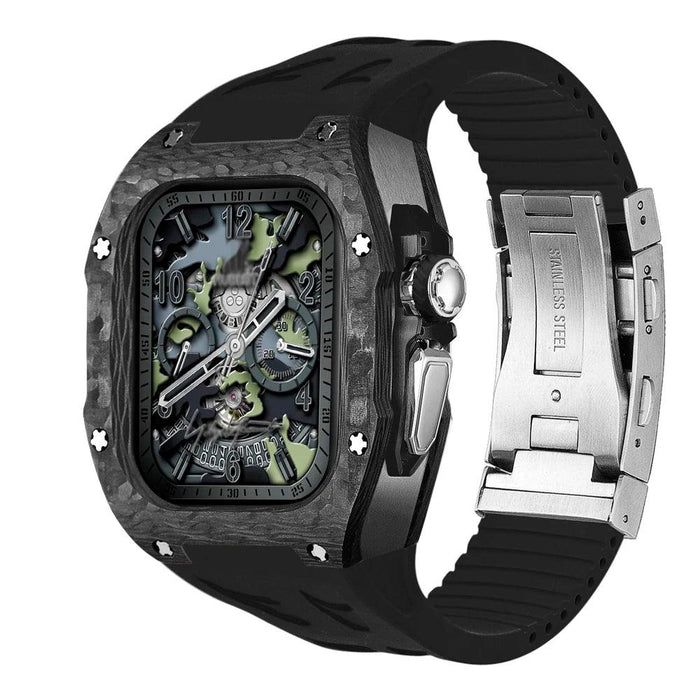 Luxurious Carbon Fiber Upgrade Set for Apple Watch: Elevate Your Style and Protection