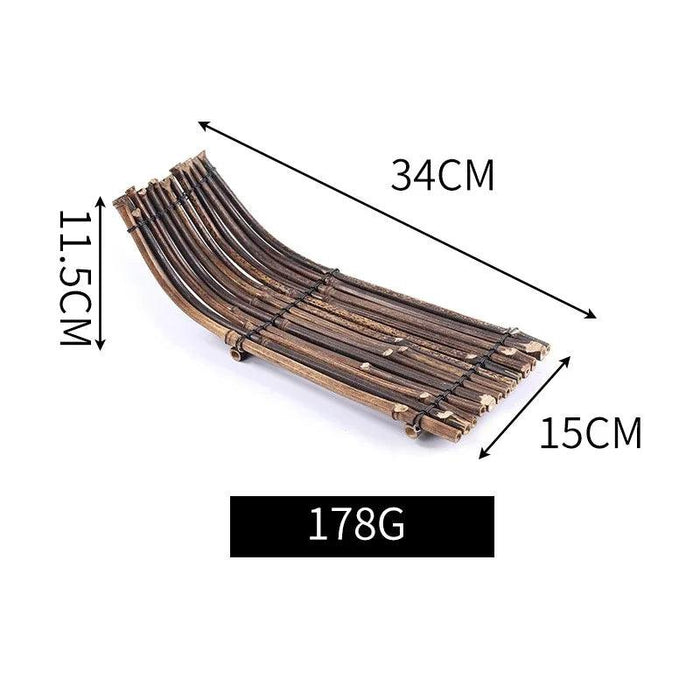 Artistic Bamboo Sushi Platter - Elegant Japanese Serving Tray