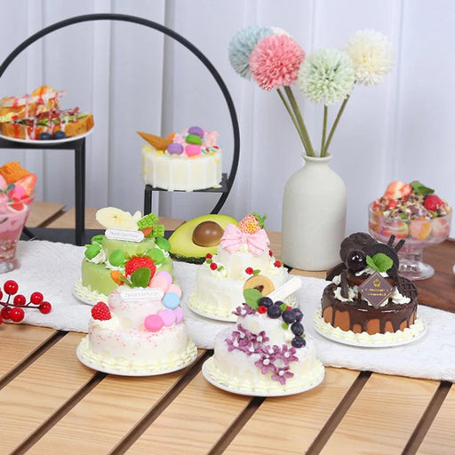 Elegant Faux Cake Model for Bakery Display and Photography - 1PC Decorative Food Replica