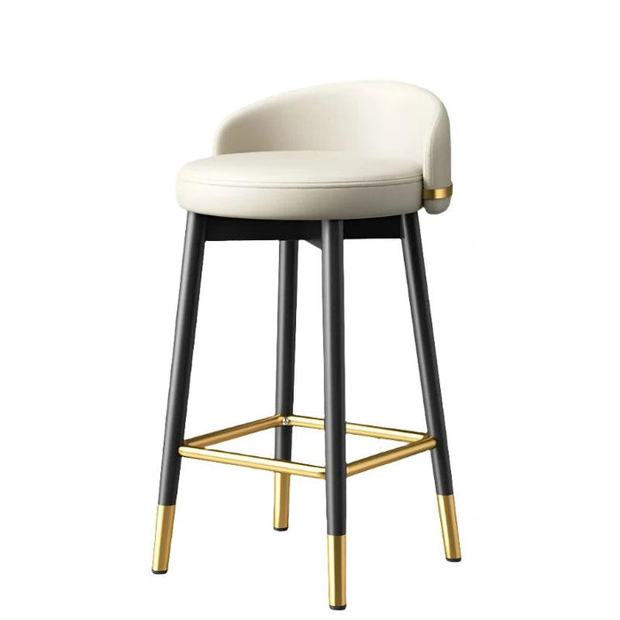 Sleek Scandinavian Leather Gaming and Vanity Stool - Trendy Seating for Modern Interiors