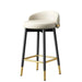 Sleek Scandinavian Leather Gaming and Vanity Stool - Trendy Seating for Modern Interiors