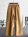 Sheepskin Leather Wide-Leg Trousers - Elegantly Casual