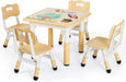 Creative Kids Adjustable Table and Chair Set with Interactive Graffiti Surface - Ideal for Ages 2-10