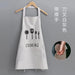 Chic Waterproof Apron for Culinary and Gardening Mastery - Adjustable Cotton-Linen Blend