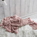 Charming Chenille Knit Throw Blanket with Delightful Pompoms - Cozy Elegance for Your Living Space