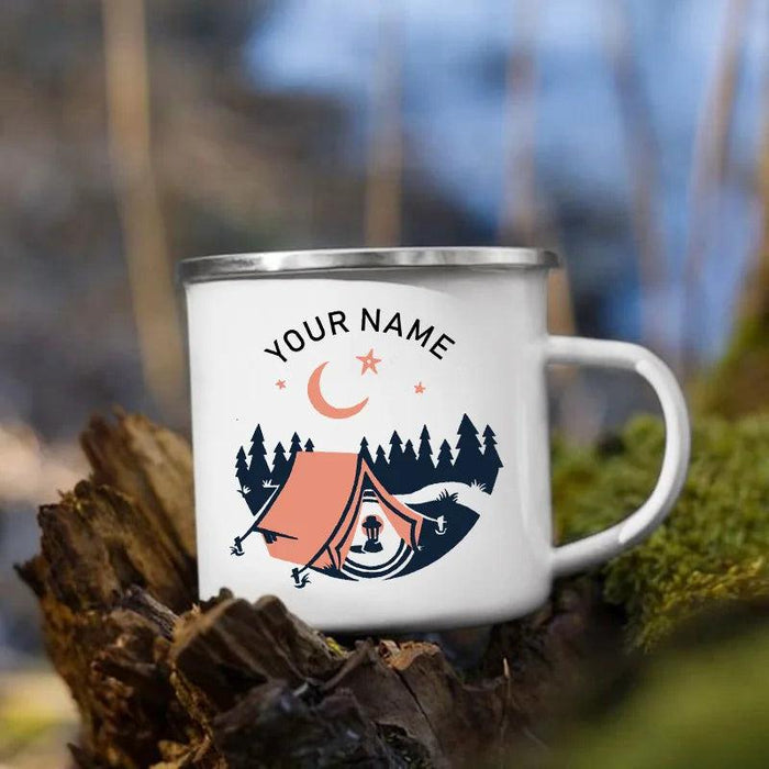 Customizable Enamel Camping Mugs for Memorable Outdoor Experiences - Personalized Coffee and Beer Cups