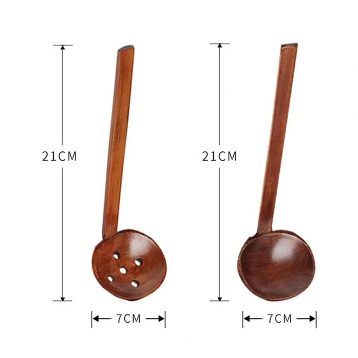 Artisan Extra-Large Japanese Wooden Ladle for Ramen and Soup Serving