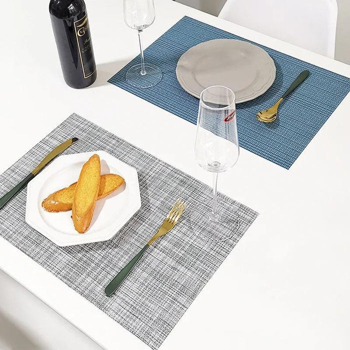 Elegant PVC Dining Table Placemats Set of 6 - Stylish Heat-Resistant Table Protection