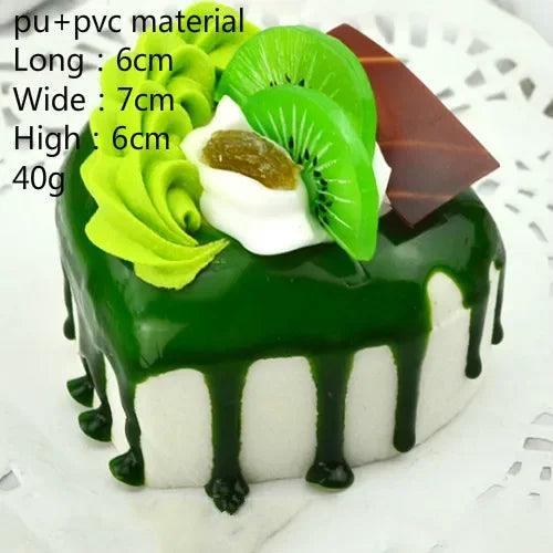 Realistic Faux Fruit Cake Display Model for Home Decor and Photography - 1 Piece Artificial Dessert Prop