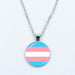 Vibrant Customizable Rainbow Glass Pendant Necklace for Love and Pride Celebration