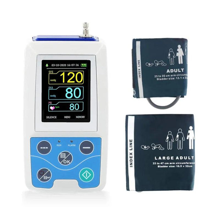 24-Hour Multi-Cuff Ambulatory Blood Pressure Monitor ABPM50+ with Free Data Analysis Software for All Ages