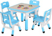 Creative Kids Adjustable Table and Chair Set with Interactive Graffiti Surface - Ideal for Ages 2-10