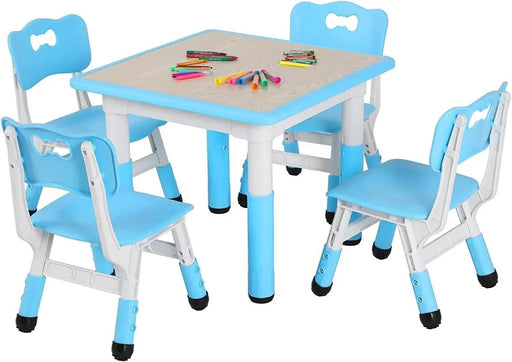 Creative Kids Adjustable Table and Chair Set with Interactive Graffiti Surface - Ideal for Ages 2-10