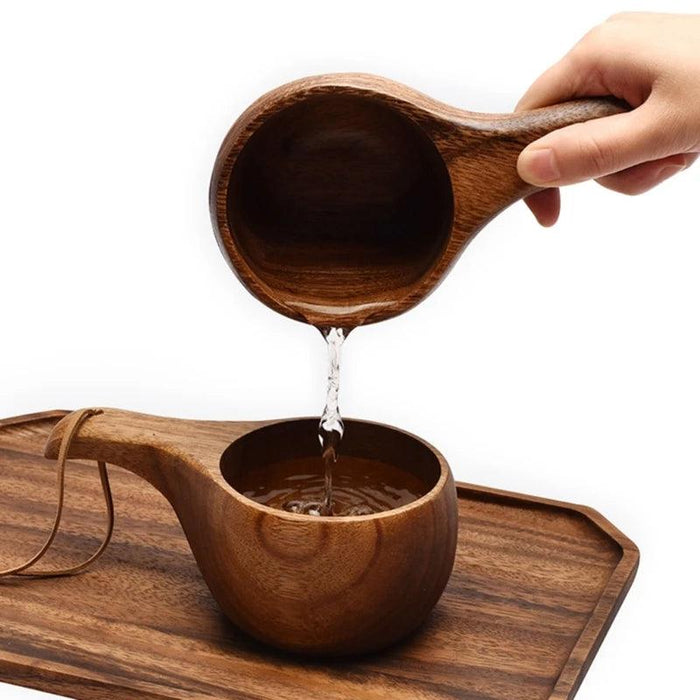 Acacia Wood Kuksa Mug - 210ml Outdoor Coffee & Milk Drinkware