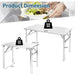 Compact Stainless Steel Folding Table - 36"x24" with Adjustable Height for Effortless Transport and Storage