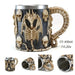 Skull Viking Pirate Resin Steel Tankard - Multi-Purpose Drinking Vessel and Decorative Accent