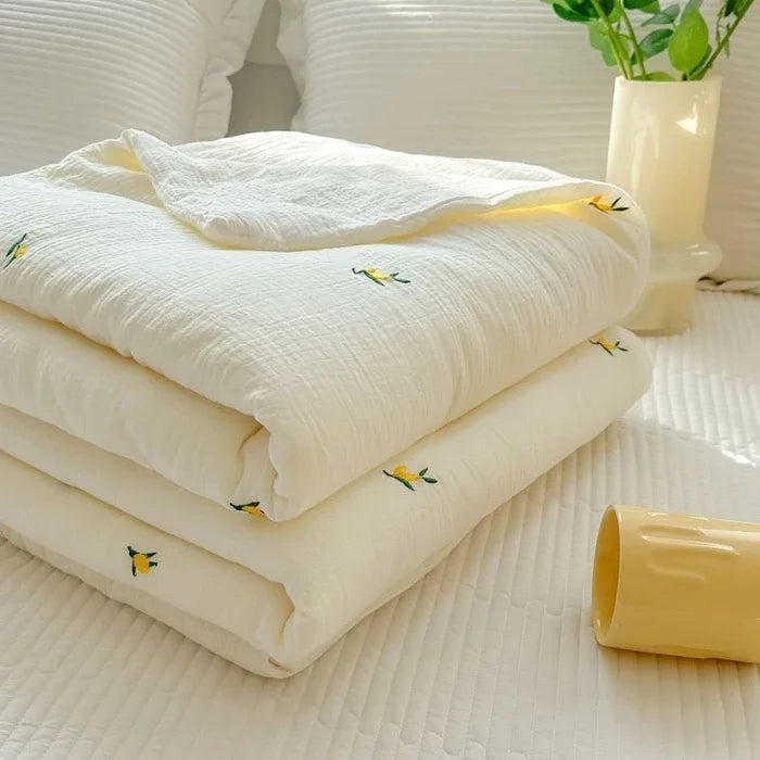 Cooling Lightweight Summer Comfort Quilt for Single Beds - Soft Air-Conditioning Blanket/Duvet