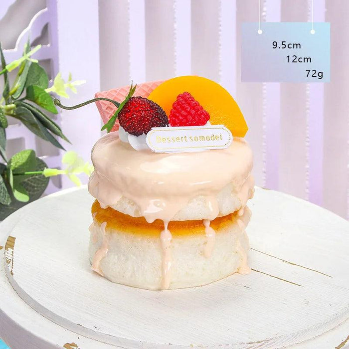 Realistic Artificial Fruit Cake Biscuit Model for Photography and Table Decor - 1PC Lifelike Fake Food Display Piece