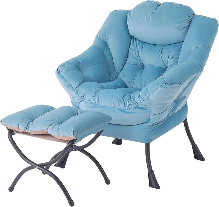 Elegant Lounge Chair Ensemble with Ottoman and Storage Compartment