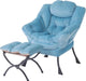 Elegant Lounge Chair Ensemble with Ottoman and Storage Compartment