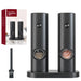 Automatic Gravity Salt and Pepper Mill Set with Adjustable Coarseness and LED Light - Rechargeable Electric Grinder for Effortless Seasoning