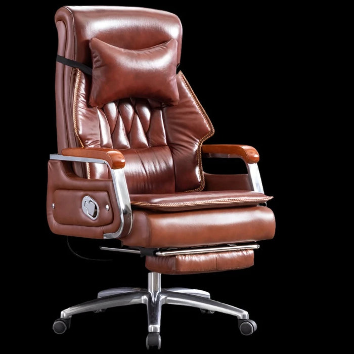 Ergonomic Faux Leather Gaming Recliner with 360-Degree Swivel