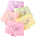 4 pcs Girls' Cotton Briefs Collection - Soft, Breathable & Playful Patterns for Kids