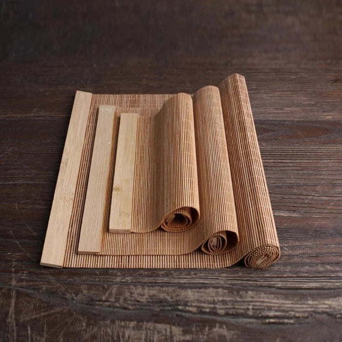 Sophisticated Bamboo Table Runner and Coaster Duo for Dining and Tea Events