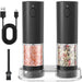 Stylish Rechargeable Electric Salt and Pepper Mill Set with Convenient Storage Base