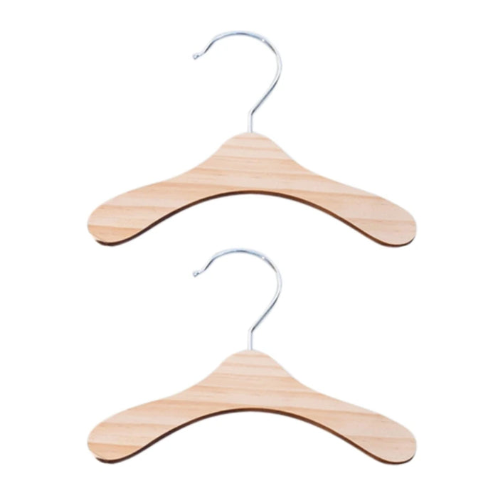 10-Pack Wooden Pet Clothing Hangers - Durable and Portable Dog Apparel Racks