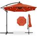 Solar-Powered 10ft LED Hanging Market Umbrella for Outdoor Spaces