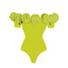 Elegant Floral Ruffled Push-Up Women’s One-Piece Swimwear Set