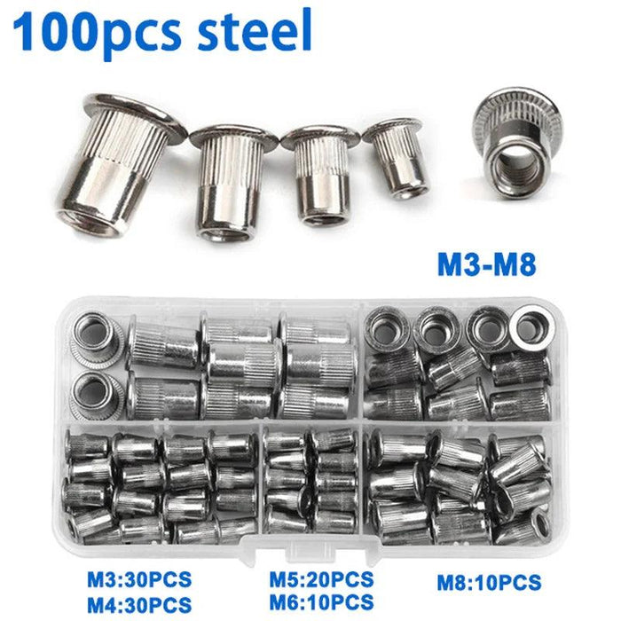 Ultimate Precision Rivet Nut Kit: Complete M3-M8 Stainless Steel & Aluminum Set