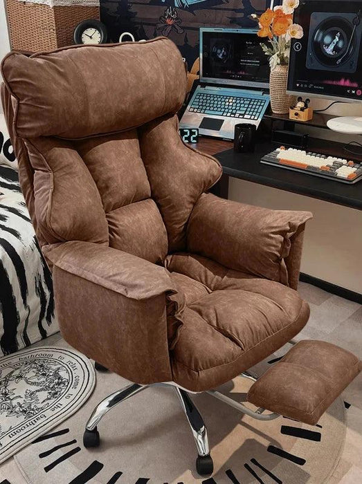 Sleek Nordic Leather Ergonomic Recliner - The Perfect Blend of Comfort for Gaming and Leisure