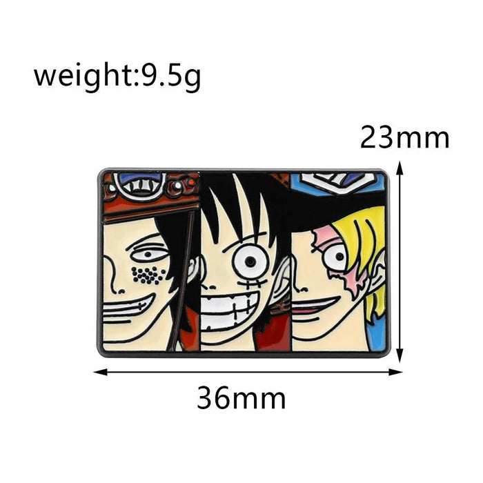 Anime Lover's One Piece Character Enamel Pins Collection - Stylish Jewelry Set for Fans