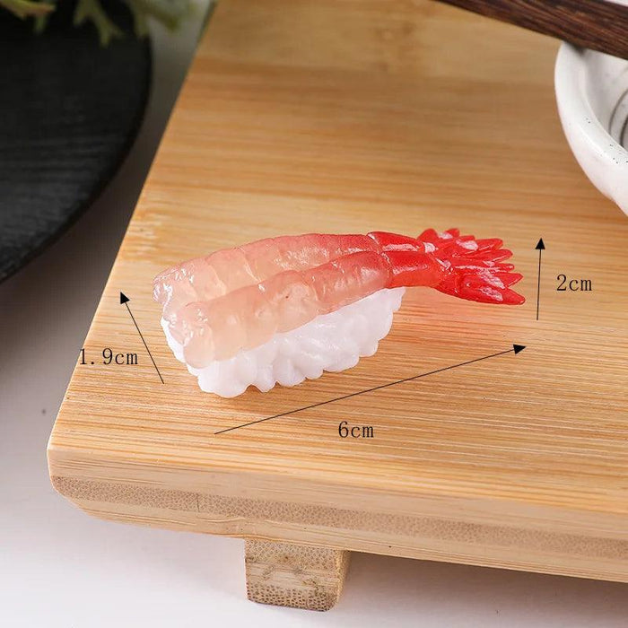 Realistic Artificial Sushi Set - 10pcs Decorative Japanese Rolls for Photography and Home Styling