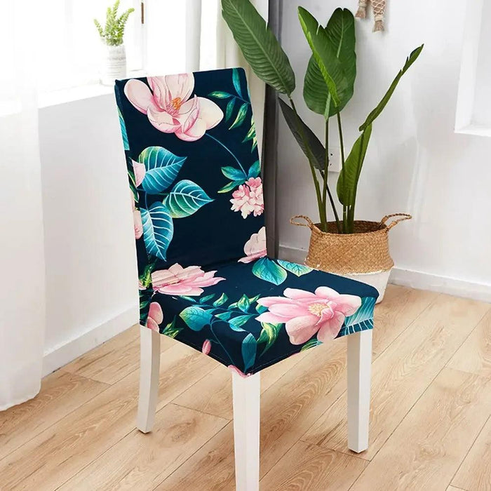 Chic Floral Stretch Dining Chair Covers for Elegant Settings