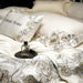 Elegant 1000TC Egyptian Cotton Floral Embroidery Bedding Ensemble with Duvet Cover, Flat Sheet, and Pillow Shams