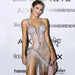 Glistening Sheer Mini Dress with Dazzling Rhinestone Fringes