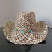 Lake Blue Western Cowboy Straw Hat Unisex with Adjustable Size