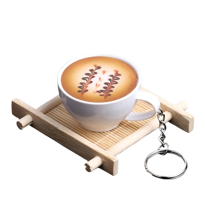 Charming Miniature Resin Coffee and Tea Cup Display Model for Whimsical Décor