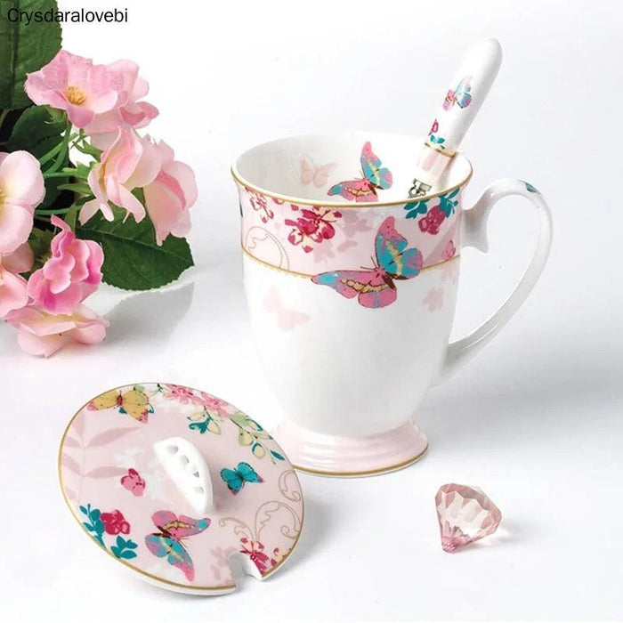 Elegant 330ml Premium Bone China Tea and Coffee Mugs