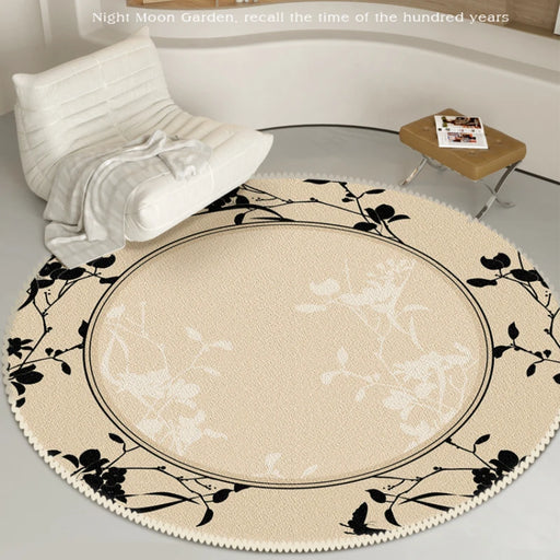 Elegant Circular Rug with Superior Absorbency and Durability - Customizable Sizes, Suitable for Every Space